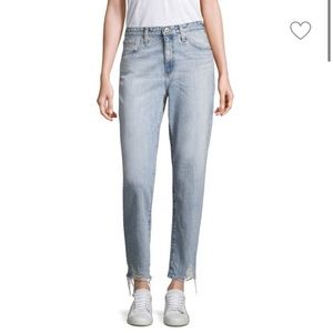 AG JEANS
Phoebe Cropped Distressed Straight-Leg Jeans SIZE 26
